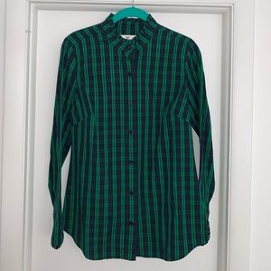 Vineyard Vines Blackwatch Plaid Ruffle Blouse